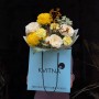 Warm Bouquet with Vicky Gardens Peony-Style Roses «Quiet Tenderess»