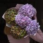 5 осінніх гортензій у букеті «Чорничне небо»