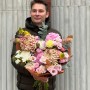Роскошный букет с хризантемой Vienna Copper «Осенний джаз»