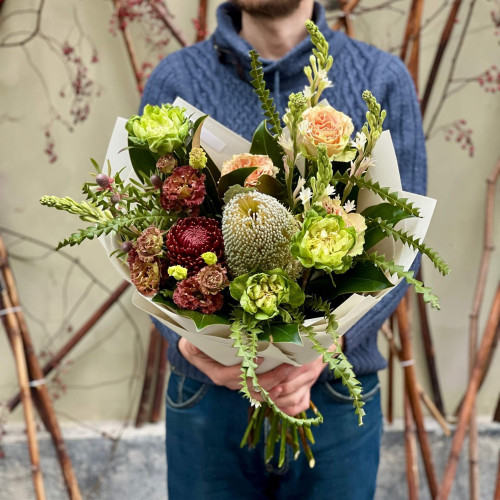 Цікавий букет з банксією «Екзотична мандрівка»