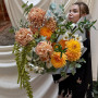 Яскравий букет з екзотичними квітами «Японське мереживо»