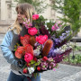 Luxurious bright bouquet with exotic flowers «Enchanting beauty»