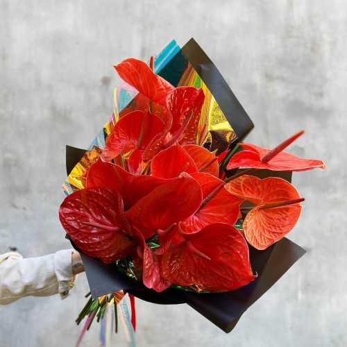 Букет «Полум‘яний антуріум»