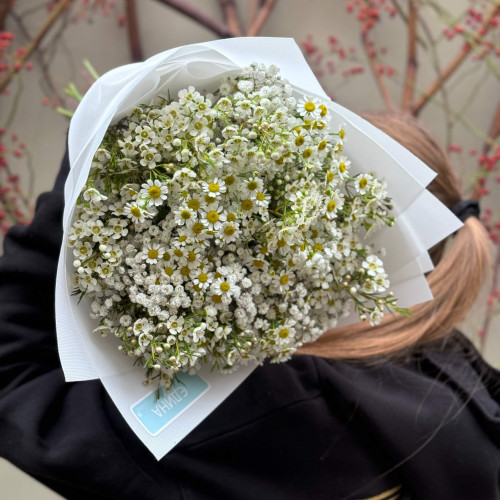 Світлий польовий букет «Ромашковий сніг»