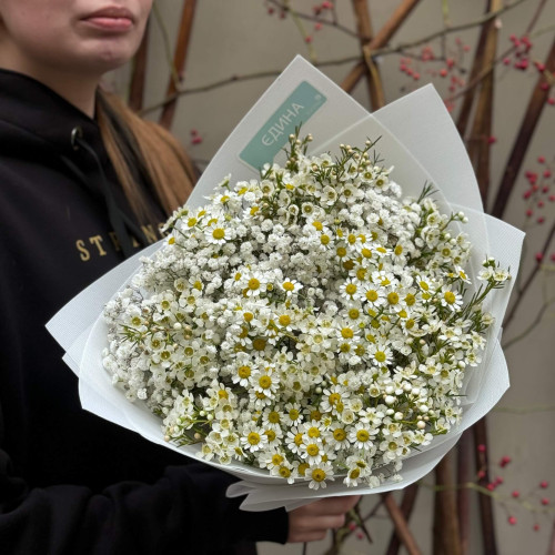 Світлий польовий букет «Ромашковий сніг»