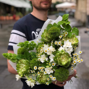 Мереживний польовий букет «Смарагдова галявина»