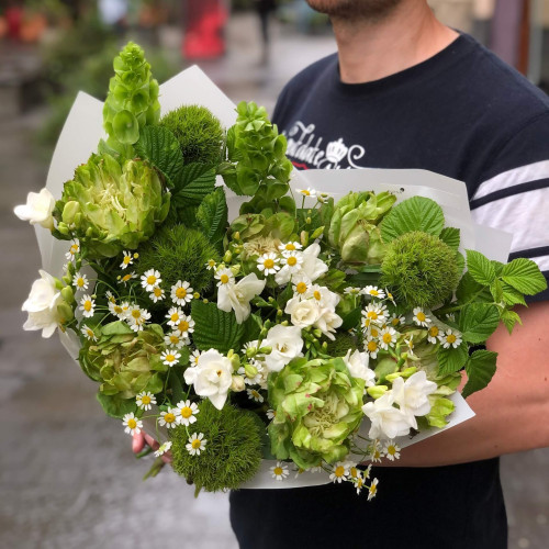 Мереживний польовий букет «Смарагдова галявина»