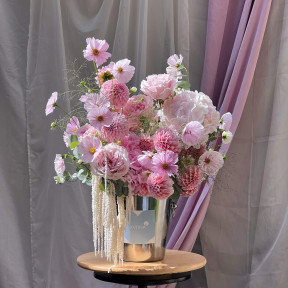 Квіткове відерце «Рожеві бульбашки»