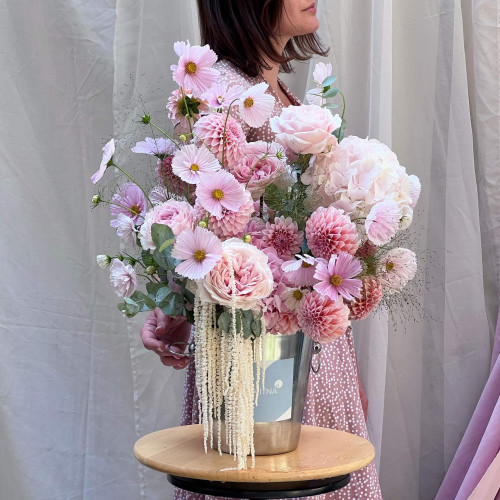 Квіткове відерце «Рожеві бульбашки»