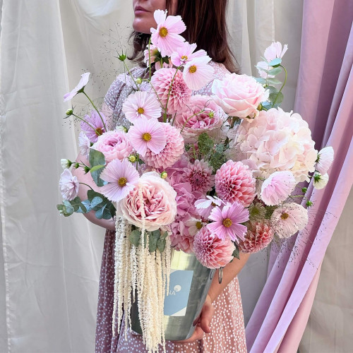 Квіткове відерце «Рожеві бульбашки»