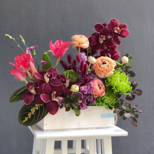 Композиція в ящику «Яскравий захід»