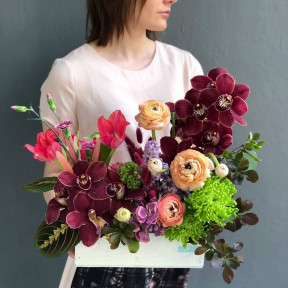 Композиція в ящику «Яскравий захід»