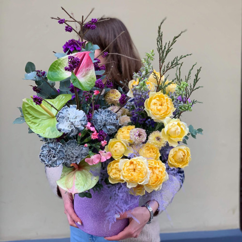 Коробка з квітами «Зимові зорі»