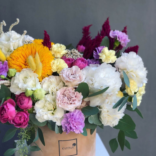 Коробка з квітами «Літо кольорове»