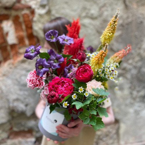 Коробка з квітами «Жар птиця»