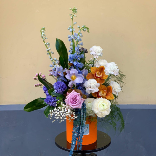 Box with flowers «Blue Dragon»