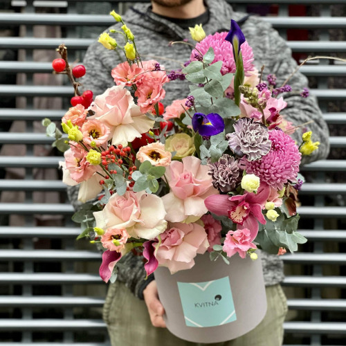 Квіти в коробці «Солодкий мармелад»