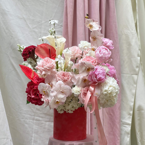 Коробка с цветами «Барби»