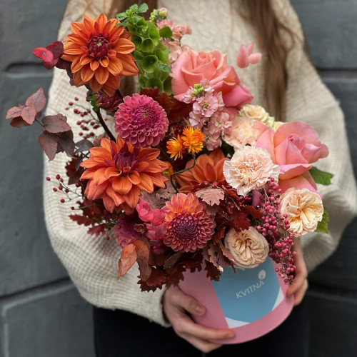 Квіти в коробці «Яскраве марево»