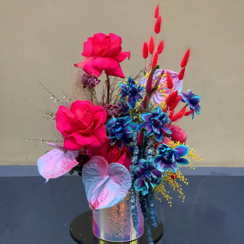 Коробка с цветами «Королева диско»