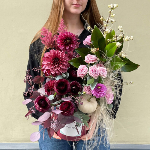 Коробка з квітами «Вересневий зорепад»