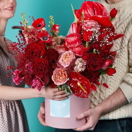 Коробка цветов «Истинная любовь»