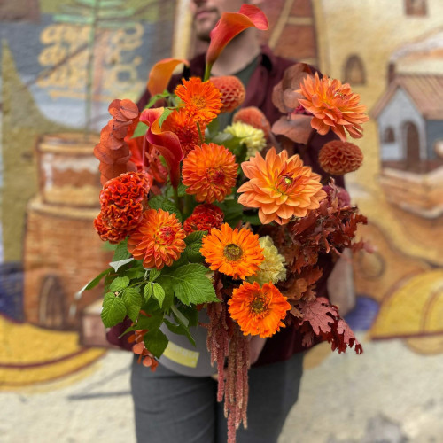 Квіти в коробці «Осінній сад»