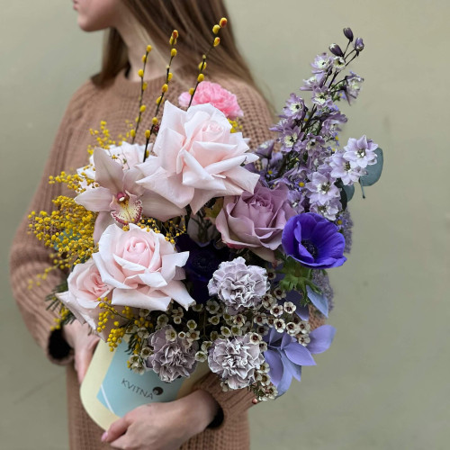 Flowers in a box «Blue eyes»