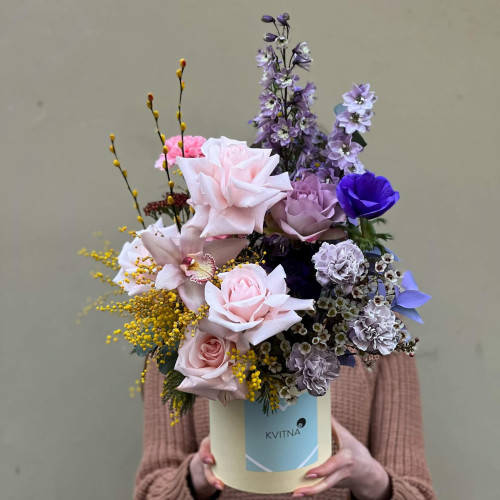 Flowers in a box «Blue eyes»