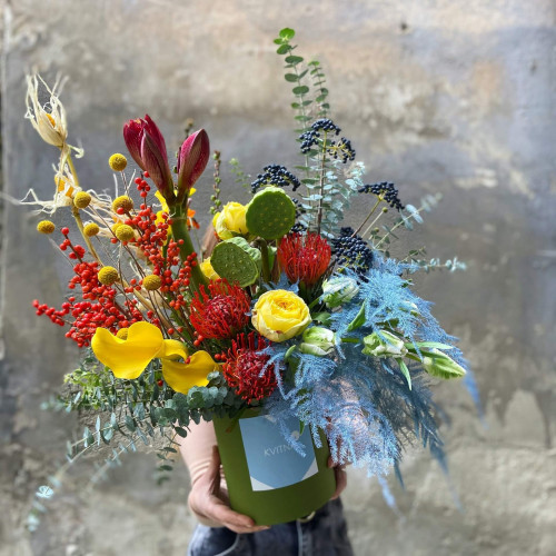 Квіти в коробці «Сонячні спогади»