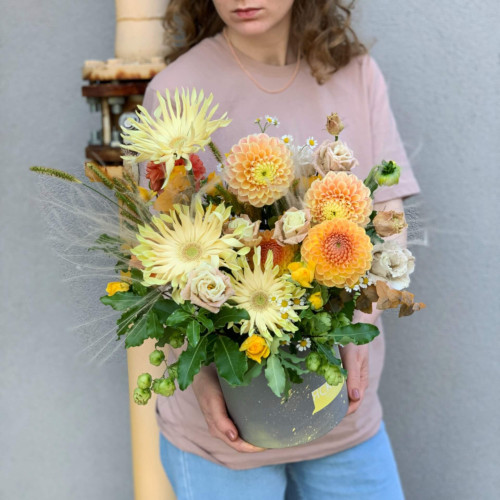 Квіти в коробці «Сонячне поле»