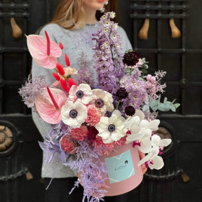 Коробка з квітами «Ангельский погляд»