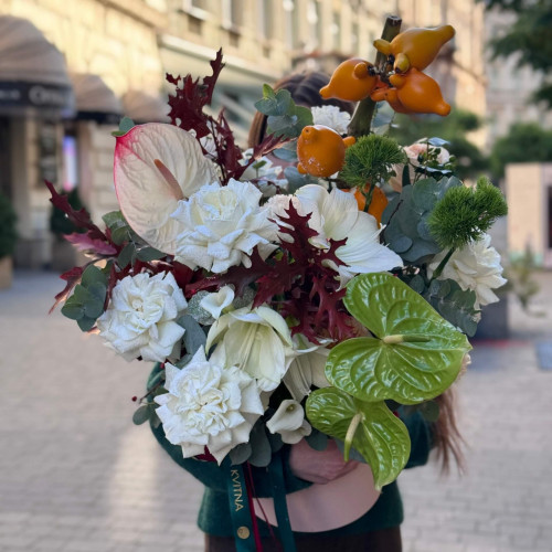 Interesting exotic composition in a box «Tropical Winter»