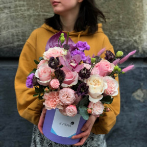 Коробочка з квітами «Вечірнє сяйво»