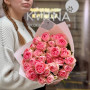 9 branches of Lovely Rokoko pink spray peony roses in a bouquet «Sweet Petals»