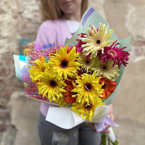 Микс ярких гербер «Pastini»