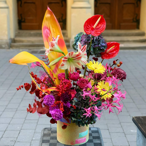 Квіткова коробка «Вибуховий дю Солей»