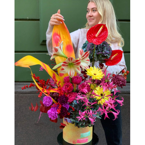 Квіткова коробка «Вибуховий дю Солей»