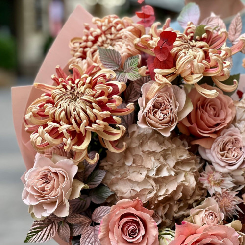 Розкішний осінній букет «Золоте сяйво Любові»