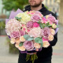 Luxurious bouquet with hydrangea and roses «Lavender breeze»