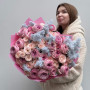 Розкішний букет з піоновидними трояндами Peony Kiss «Повітряний поцілунок»