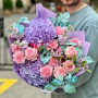 Об'ємний букет з гортензією «Романтичний Львів»