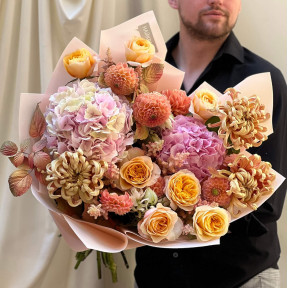 Розкішний об'ємний букет «Теплий мед»