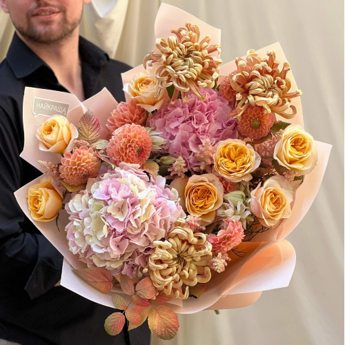 Розкішний об'ємний букет «Теплий мед»