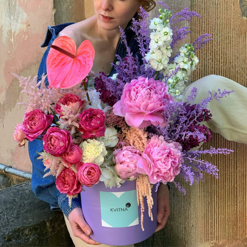 Коробка цветов «Перламутровое море»