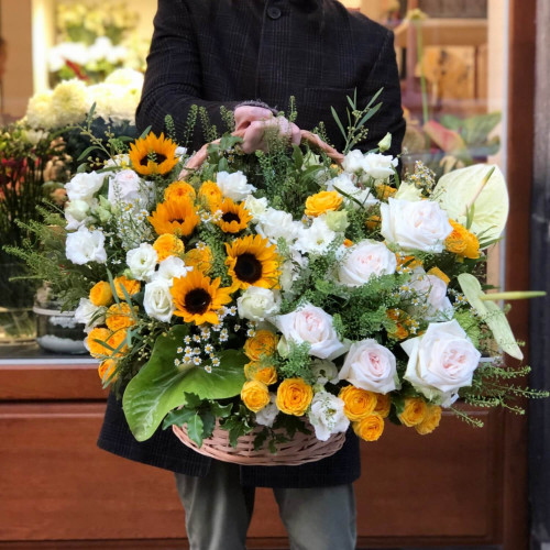 Basket of flowers «Summer Symphony»