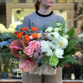 Basket with flowers «Summer Tale»