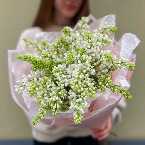 Белая сирень 7 веток