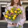 25 сонячних півонієвидних тюльпанів у букеті «Перше сонечко»