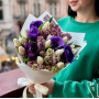 Magical bouquet in blue shades with spring flowers «Mystery of Spring»